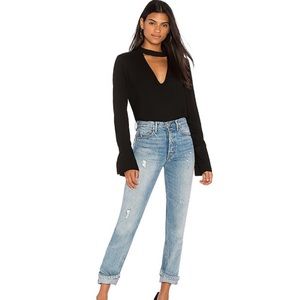 Anthropologie- Bella Dahl Black Choker Top